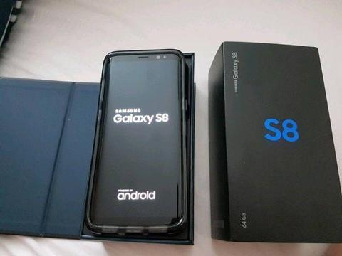 SAMSUNG GALAXY S8 64GIG LTE BLACK ORIGINAL BOX