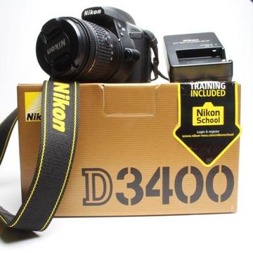24MP Nikon D3400 body with Nikon 18-55mm AF-P lens