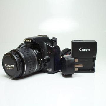 Canon 450D camera with Canon 18-55mm lens