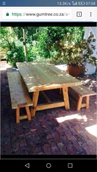 Oregon pine table