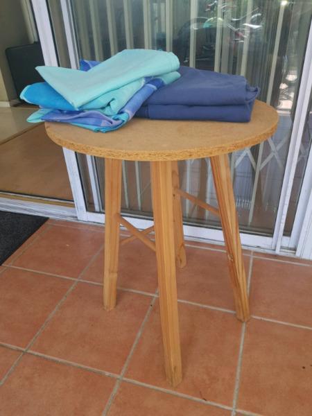 Side table with tablecloths
