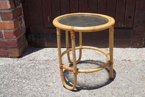 Wooden / glass side table