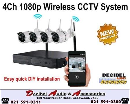 4Ch 1080p Wireless CCTV System