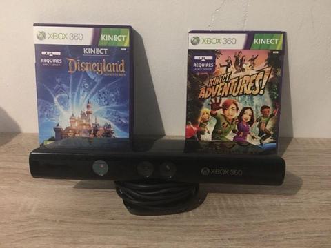 XBOX 360 KINECT + 2 GAMES