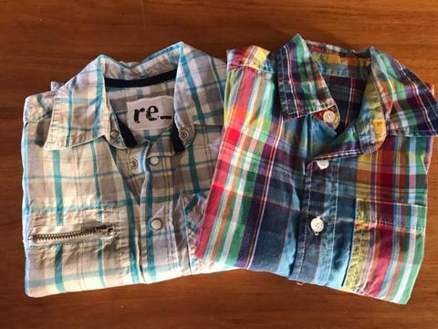 Woolworths short sleeved shirts 3-4yrs