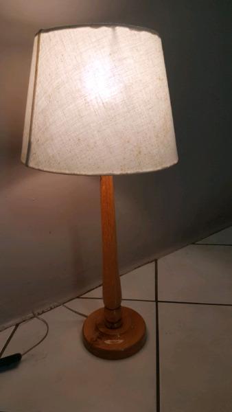 Solid oak lamp