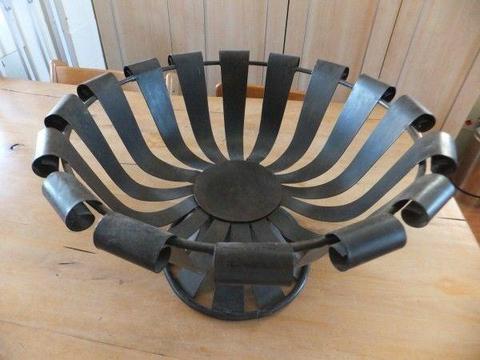 Unique Rustic Sheet metal Bowl Table Centrepiece - Price reduced to clear