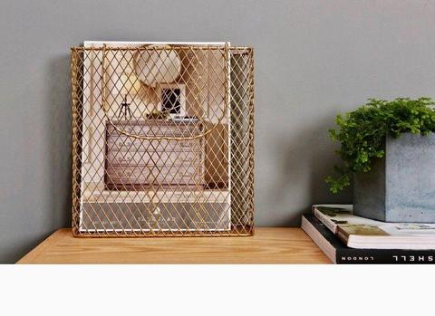 Industrial Style Magazine Storage Basket - Office, Living room or Bedroom
