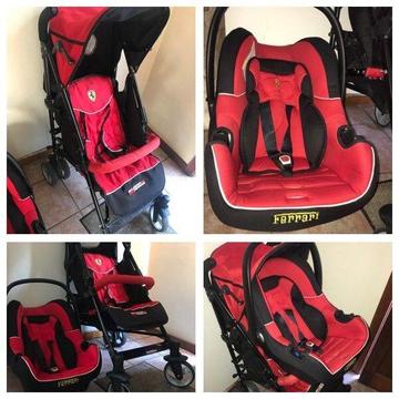 Ferrari baby stroller and car seat ( snug and safe )