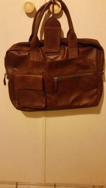 three sixty degree leather Laptop Bag