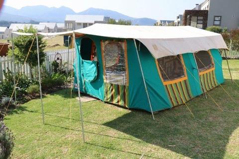 large 3 room canvas tent