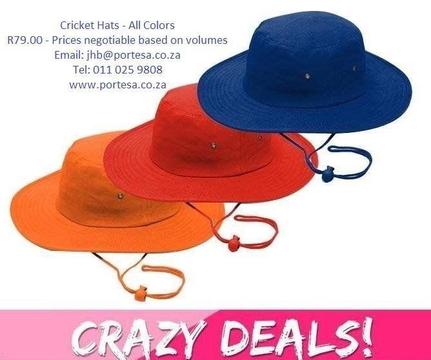 Criacket Hats, Peak Caps, Promotional Caps, T-Shirts, Overalls, Uniforms, PPE