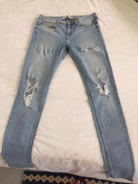 Topman Distressed Skinny Jeans