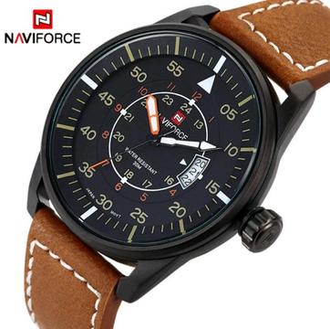 Naviforce Pilots Quartz Watch With Leather Band