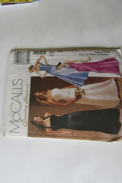 MCCALL'S NO. 3683 - SIZE 14-16 ONLY - AS PER SCAN