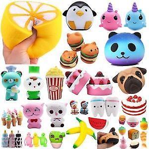 large variety of Jumbo Soft Squishies ...Super Slow Rising in Original Packaging with chain and key