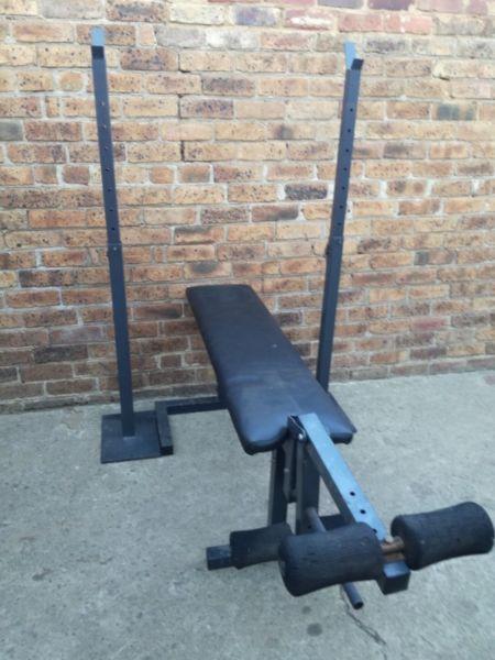 Bench with squat rack
