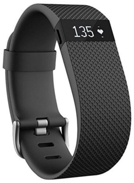 NEW Refurbished FitBit ChargeHR - Fitness Tracker, Watch & Heart Rate Monitor - Black