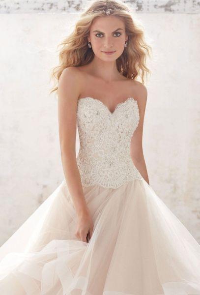 Ruffle A-Line Wedding Dress (WA011)