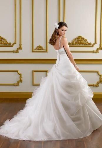 V-Neck Ruffle A-Line Wedding Dress (WA004)