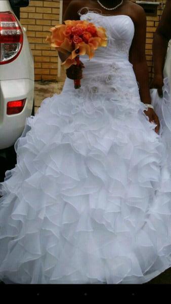 Beautiful designer wedding dresses for hire from only R800