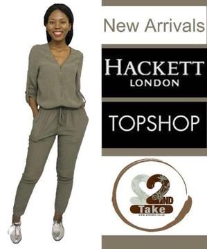 New Designer Secondhand Clothing from Top shop and Hackett London available now at 2nd Take!
