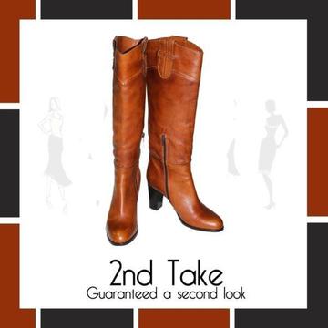 Shop affordable, second hand, designer fashion like Cosmo Paris boots at 2nd Take!