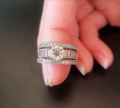 1ct Diamond Plat Ring