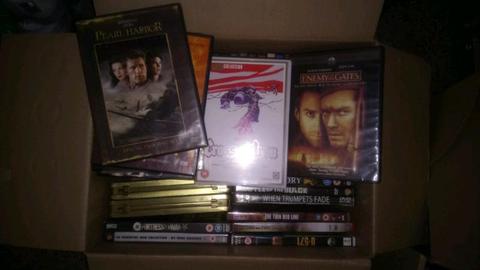 Two boxes of DVD's