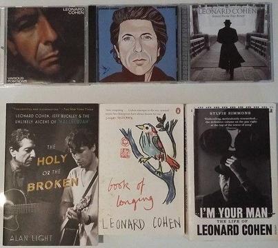 Leonard Cohen Collection of CDs and Books