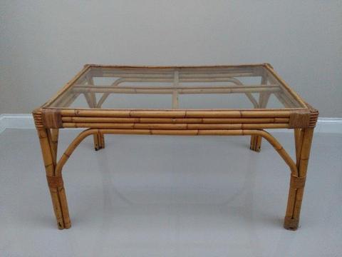 Cane & Glass Table
