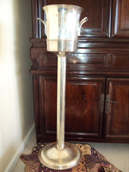 Vintage Silver Ice Bugget with Stand