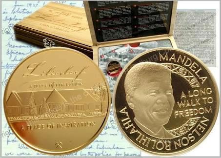 Mandela gold coins evaluated at R181900 for sale