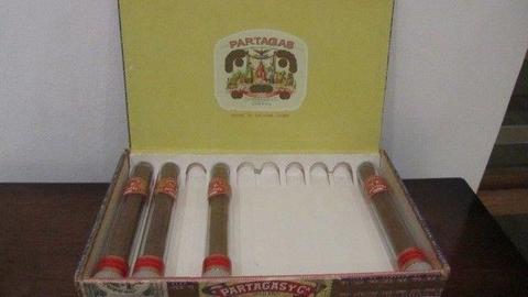 4 Partagas Cuban Cigars and Original Box