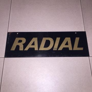 Vintage Radial Metal sign