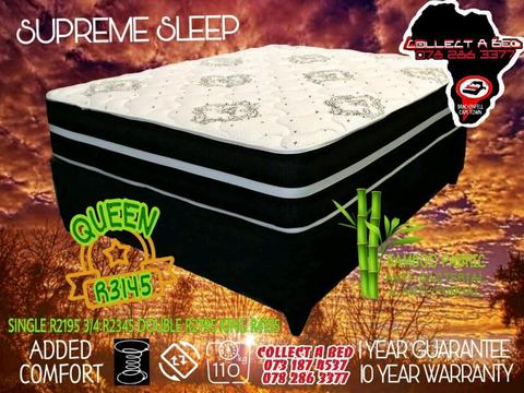 Sleep supreme Queen bedset for only R 3145