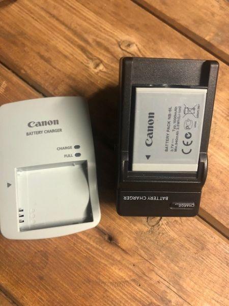 Canon CB-2LYT charger (x2) and battery