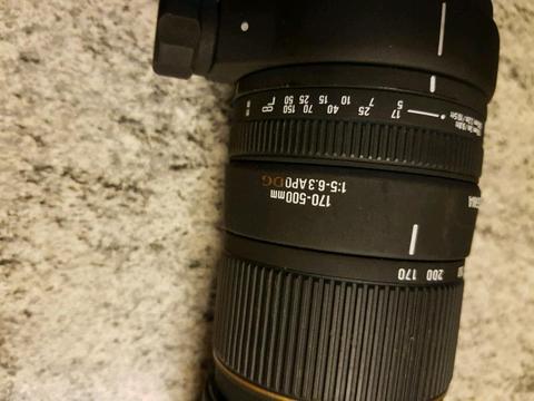 Sigma lens 170-500mm
