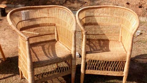 Malawi cane chairs and baskets