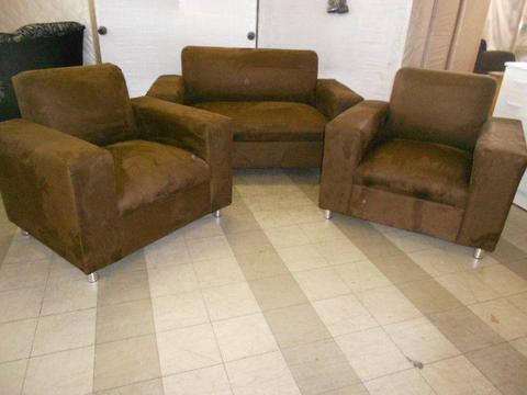 LOUNGE SUITE COUCH PLUS TWO CHAIRS NEW