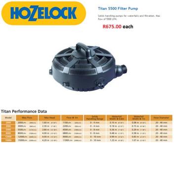 For sale Hozelock - Titan 5500 filter pump
