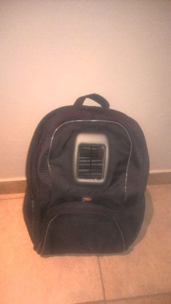 Reactor Solar Powered Black Nylon Notebook Backpack