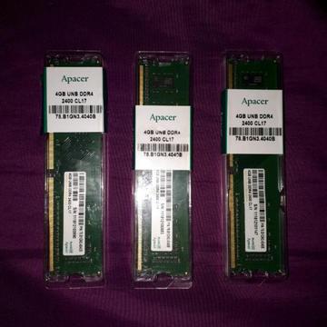 Apacer 4GB DDR4 2400MHz brand new