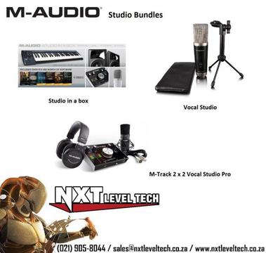 Brand New M-AUDIO Studio Bundles, Full 12 Month warranty