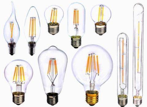 E27 4WCOB LED Vintage Retro Edison Filament Light Bulb Xmas Lamp Globe ST64 T30-185 G80 T4