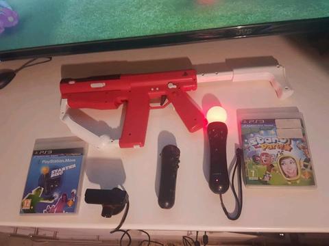 PS3 MOVE KIT WITH RIFFLE GUN