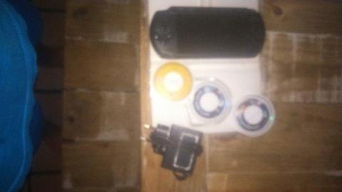 Psp, charger and games