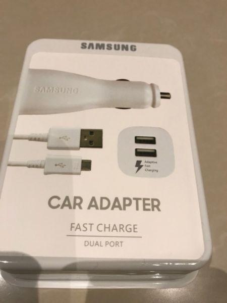 SAMSUNG ORIGINAL DUAL PORT 15W FAST CAR CHARGER NEW IN BOX