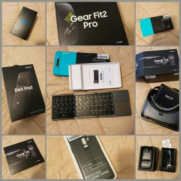 Samsung S9 Plus 128GB Duos + Fit 2 Pro Watch, VR Glasses, DeX Station & Keyboard
