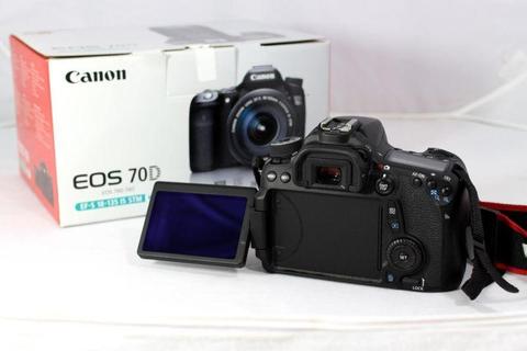 Canon 70D 20MP swivel-touch- screen camera